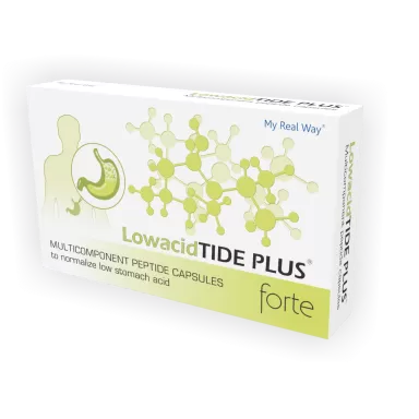 Set of Natural Peptide Bioregulators with Low stomach acidity to improve digestion, prevent bloating and constipation loading=